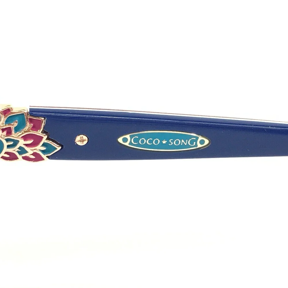 CCS by Coco Song Eyeglasses Frames PINK HORSE Col. 3 Blue Red Cat Eye 52-19-145
